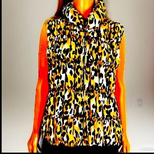 St.John Silk Leopard Vest